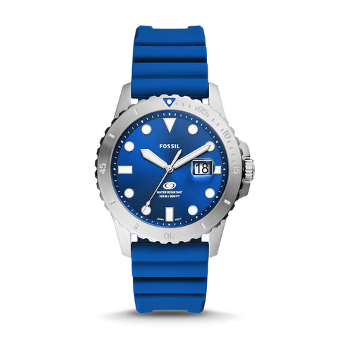 Carlie Three-Hand Blue Stainless Steel Watch ES5190 – Fossil