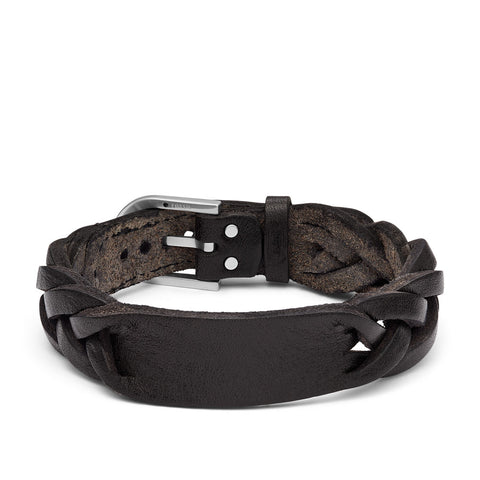 Black Leather Wrap Bracelet - JF04343040 - Fossil
