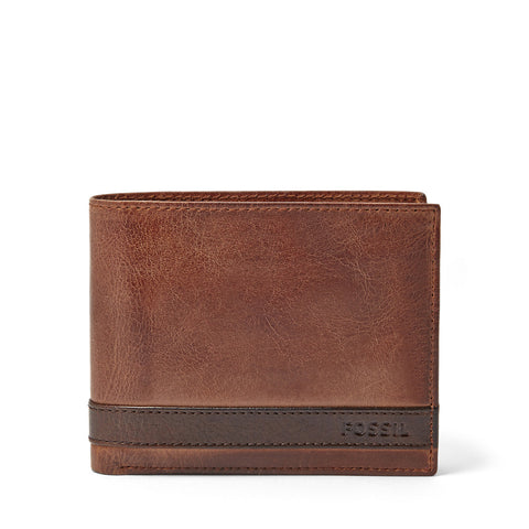 Derrick Leather RFID Bifold with Flip ID Wallet - ML3681201 - Fossil