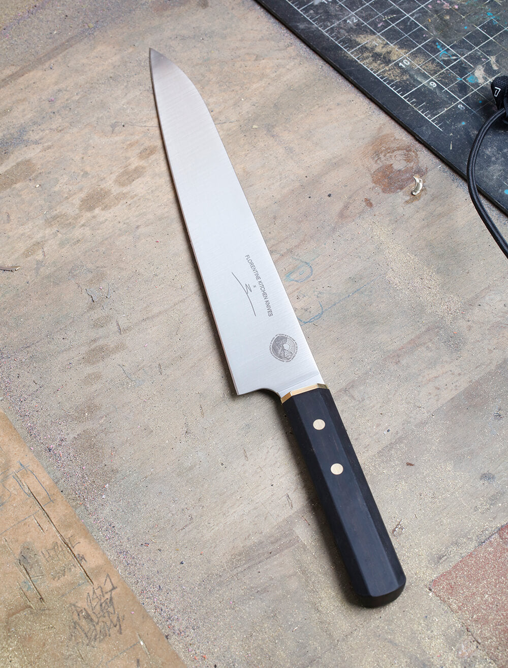 Florentine Kitchen Knives - Blade Guard - Tan Leather - Bread
