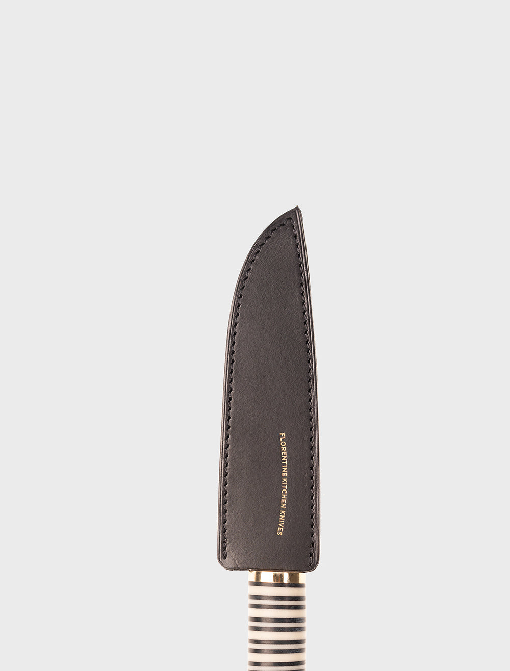 Florentine Kitchen Knives Paring Black Leather Sheath