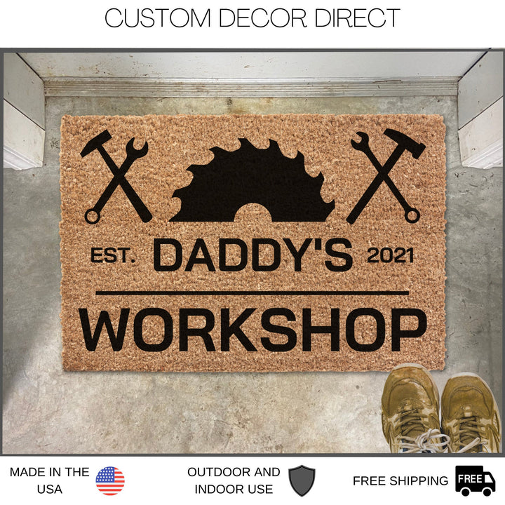 Doormat Going Fishing With Grandpa Doormat Father's Day Welcome