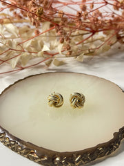 LVNA Wholesale | Golden Large Knot Earrings 18kt