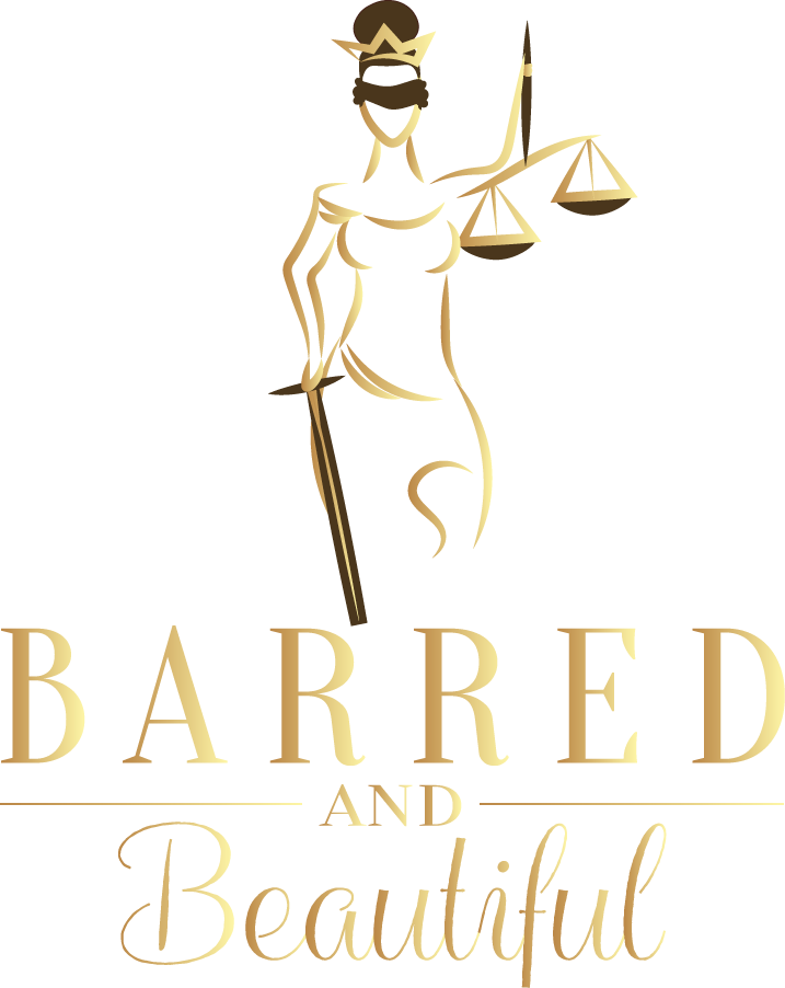 Barred and Beautiful Lady Justice Logo