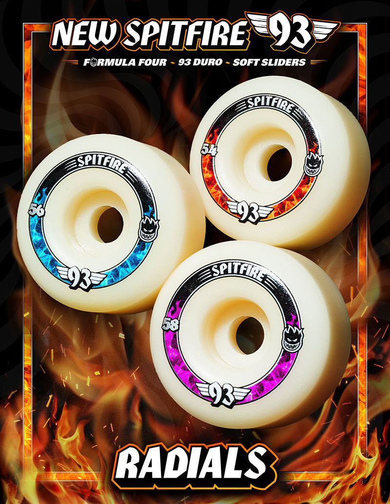 Spitfire Wheels Radials 93D Soft Sliders Online Canada Flames