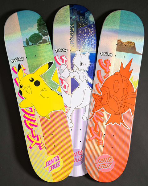 pokemon santa cryz skateboard decks charzard bulbazore pikachu