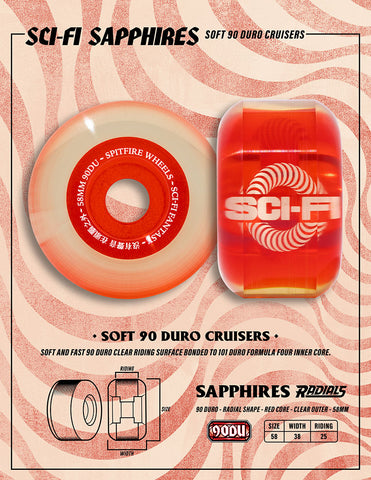 Spitfire wheels sci-fi fantasy sapphires clear red online canada radials