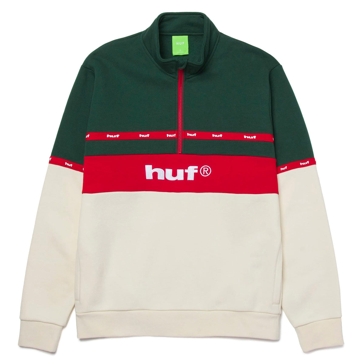 HUF OS HALF ZIP FLEECE cikguemmet.com