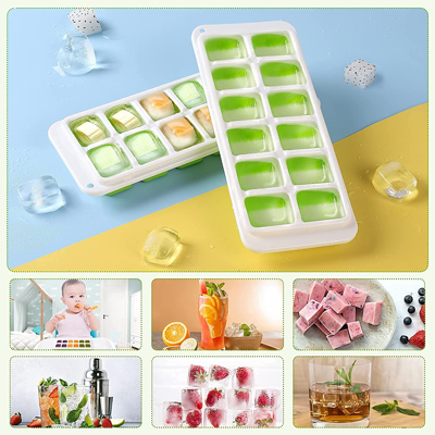 48 Wholesale Ice Cube Tray Cube Shape 4ast Color Easy Pop Out/b&c