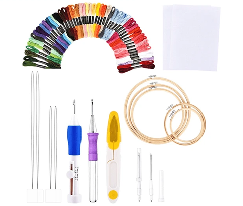 Practical Plastic DIY Crafts Magic Embroidery Pen Set DIY Hand Embroidery  Pen Punch Needle Cross Stitch