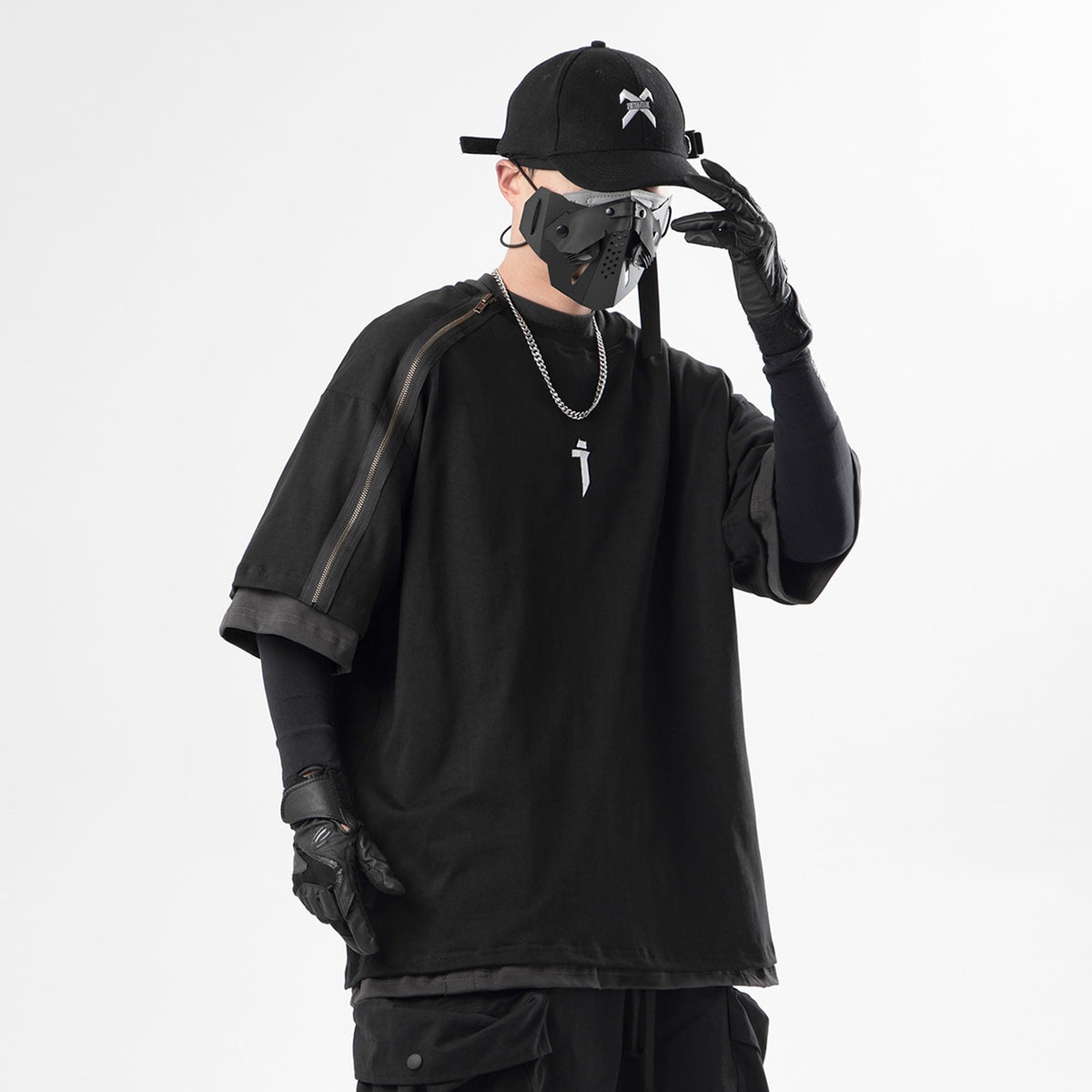 Black Techwear Tshirt Summer