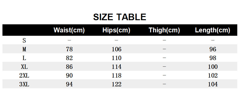 Size chart Jogger Pants Techwear – TECHWEAR