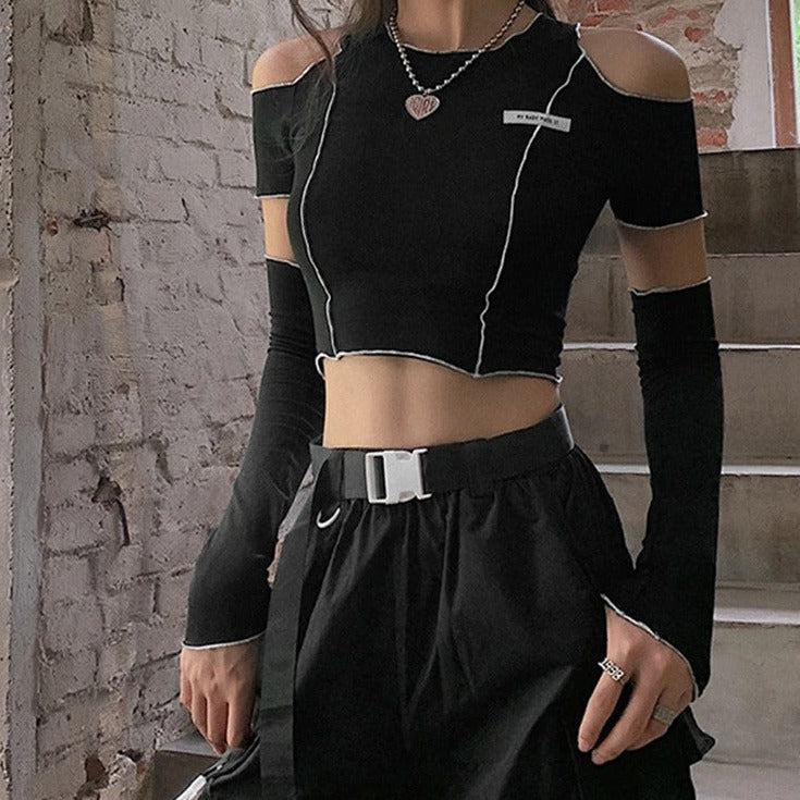 black-techwear-crop-top