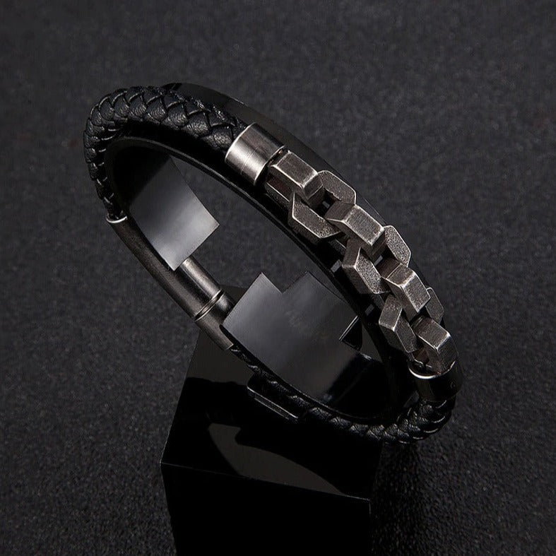 Pulsera de cuero Techwear