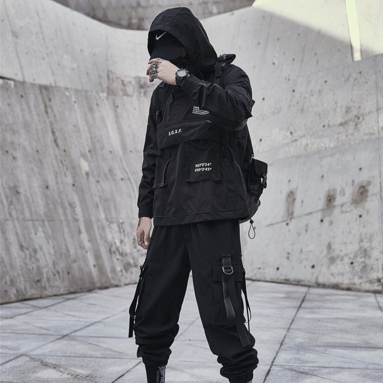 Dark Techwear Windbreaker | CYBER TECHWEAR®