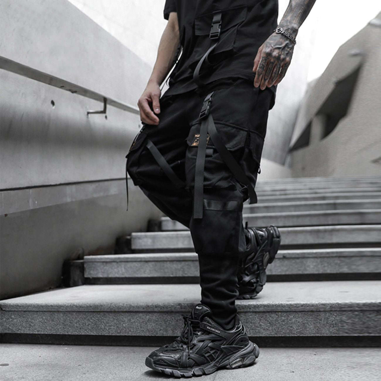 Techwear Black Pants | CYBER TECHWEAR®