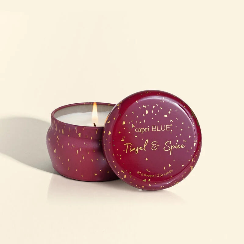 tinsel spice glimmer mini tin scented candle CB 623 TSP 2