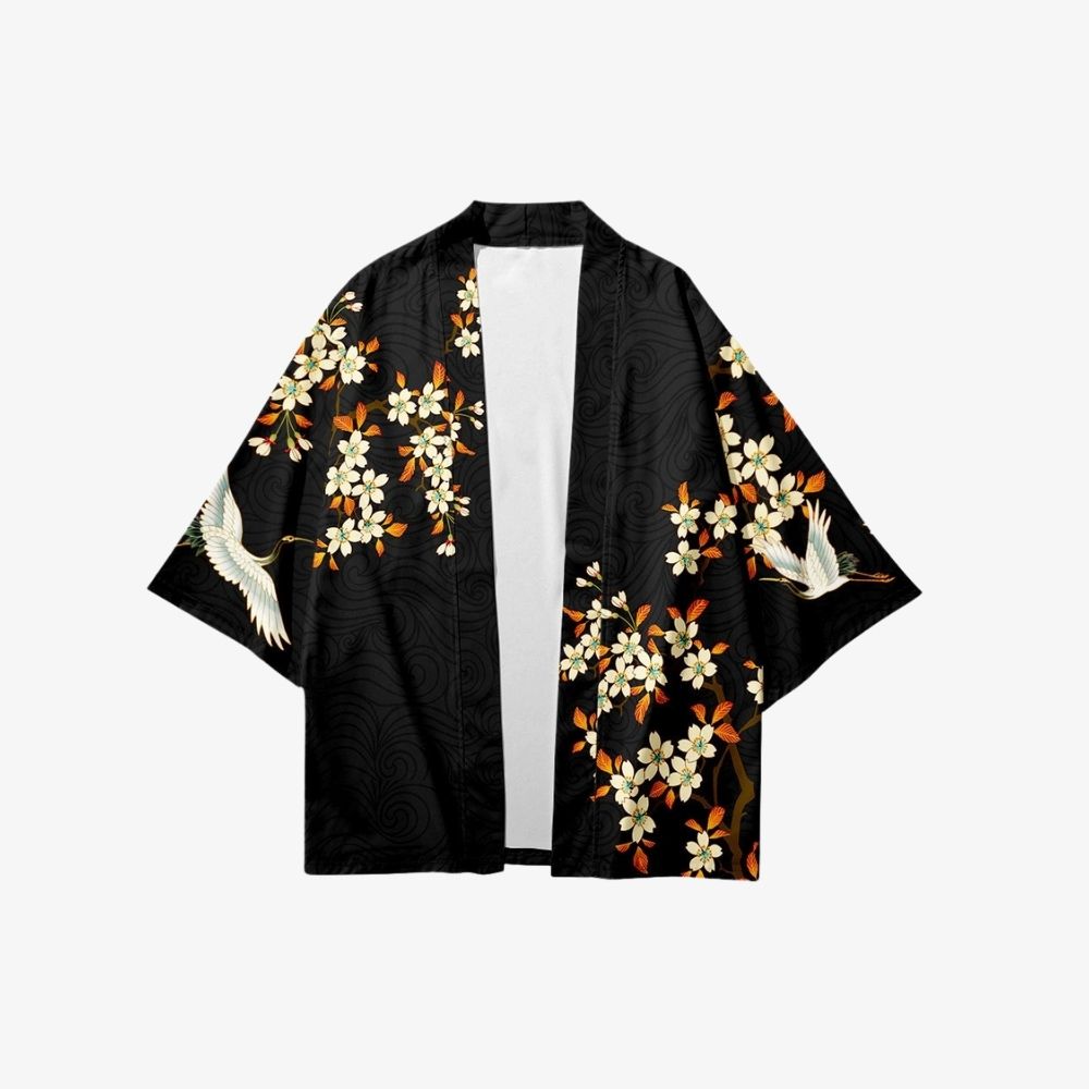 Himoriwabi Black Crane Haori – Himoriwabi Couture