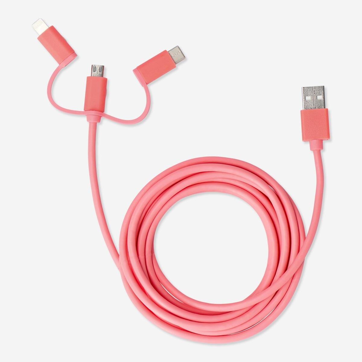 Charging cable. For USB-C, Micro USB and lightning €9| Flying Tiger  Copenhagen