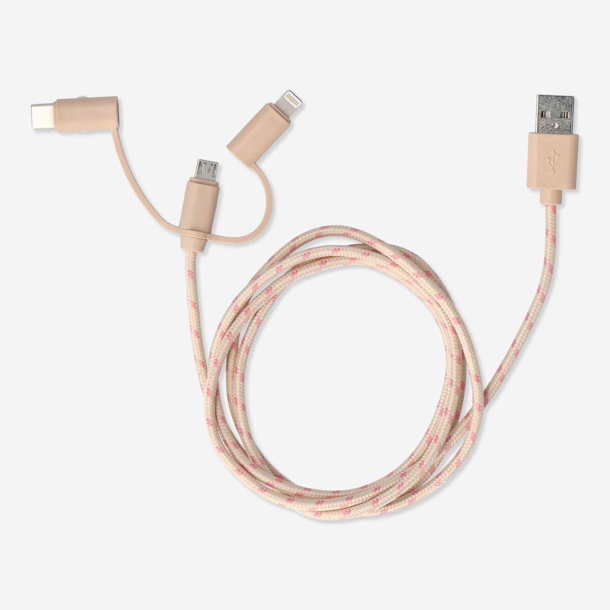 Charging cable. For USB-C, Micro USB and lightning €6| Flying Tiger  Copenhagen