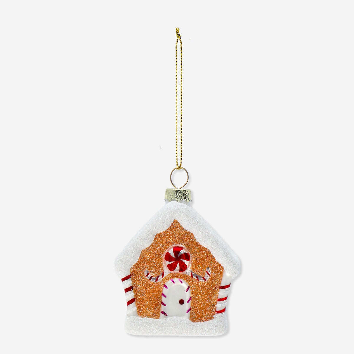 Image of Christmas bauble. Gingerbread house