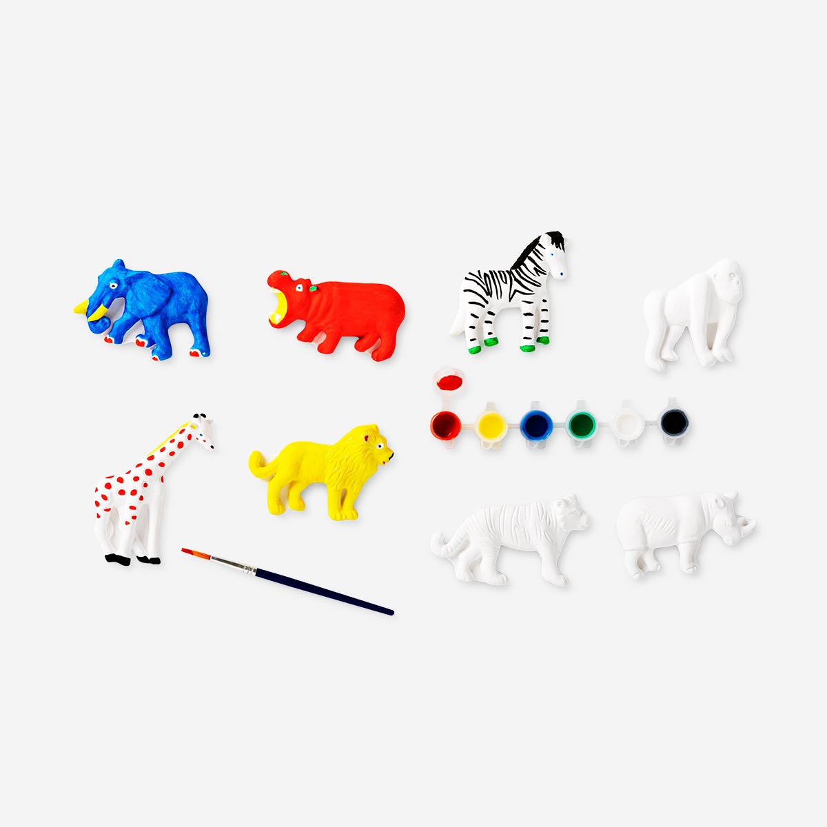 Paint-your-own animals. 8 pcs £5| Flying Tiger Copenhagen