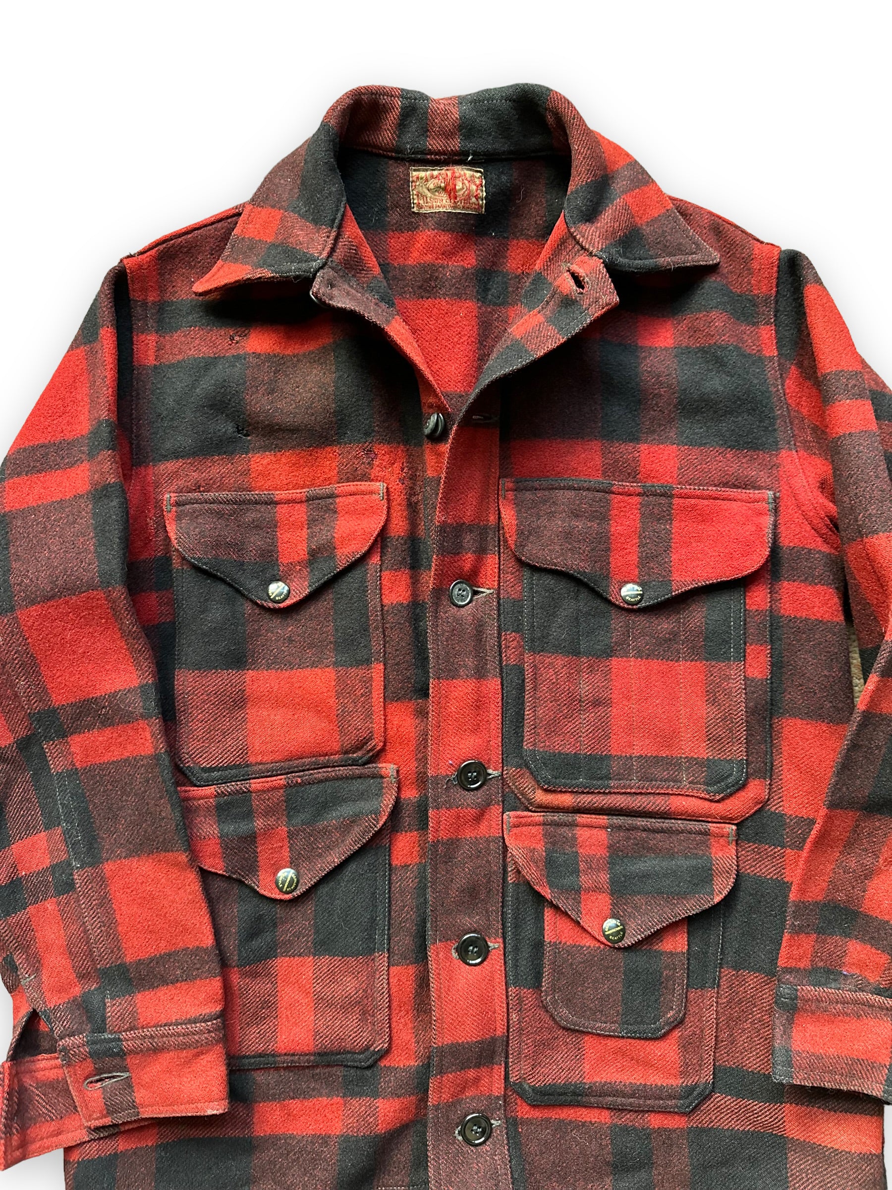 Extremely Rare 1951 Filson Red-Black-White Single Back Mackinaw