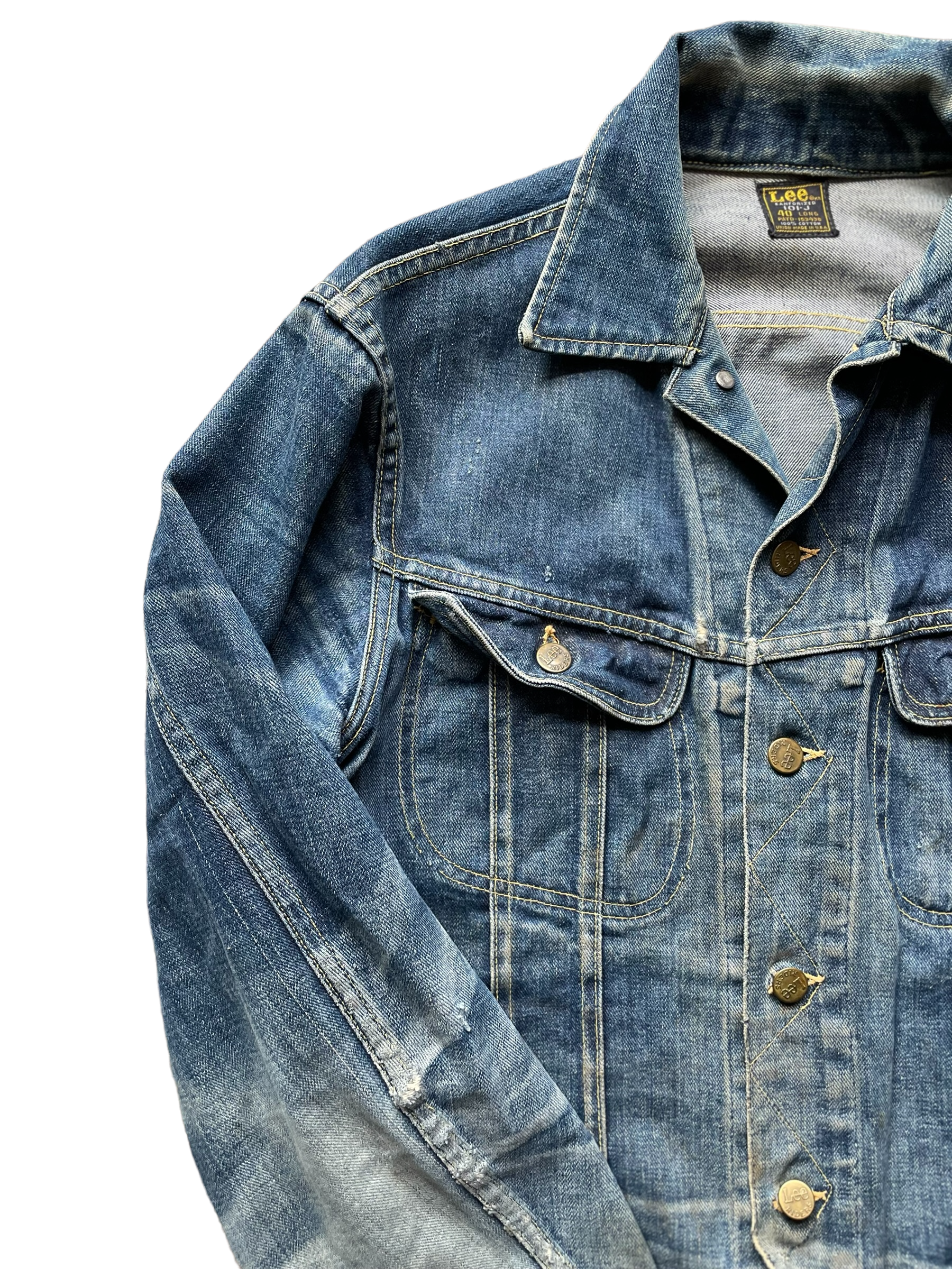 Vintage 70's Lee 101-J Denim Jacket SZ 40-Long | Vintage Denim Workwear  Seattle | Seattle Vintage Denim