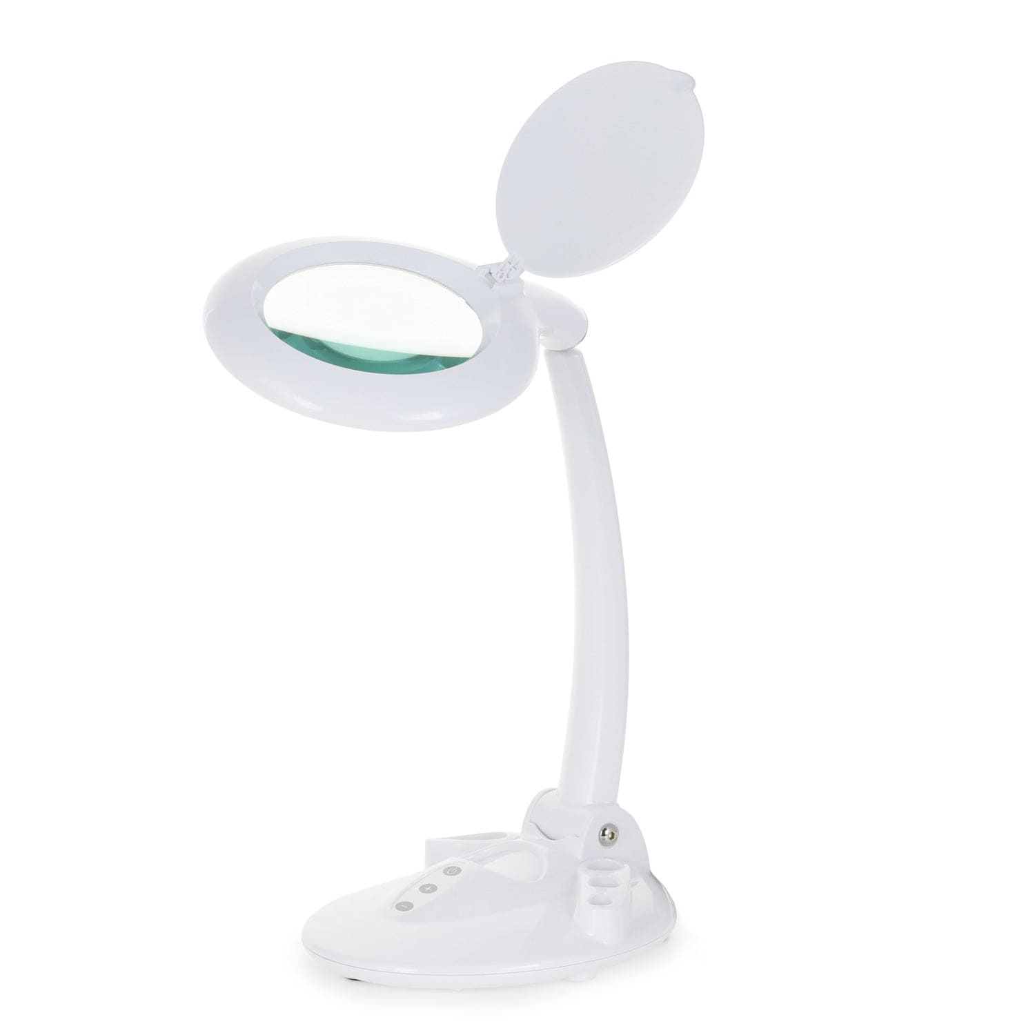 Tabletop Magnifying Light with 12 Flexible Neck, 4X and 8X Magnification,  11