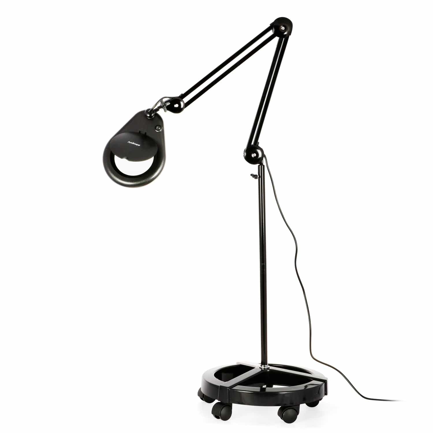 1.75X and 4X Magnification 4” Diameter Lens 40 LED Adjustable Tabletop  Magnifying Lamp