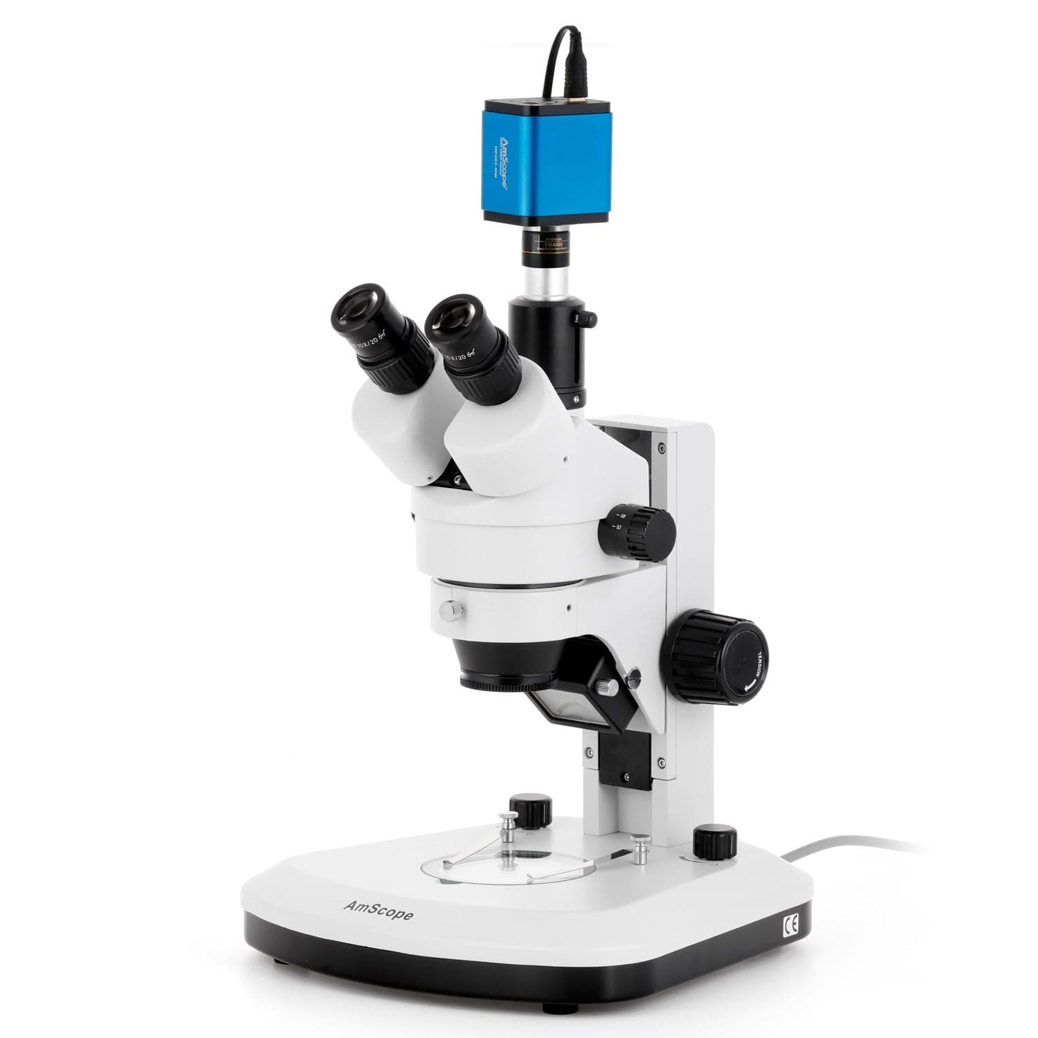 Trinocular Stereo Microscope w/LED Dual Lights and HDMI Optional Digital  Camera