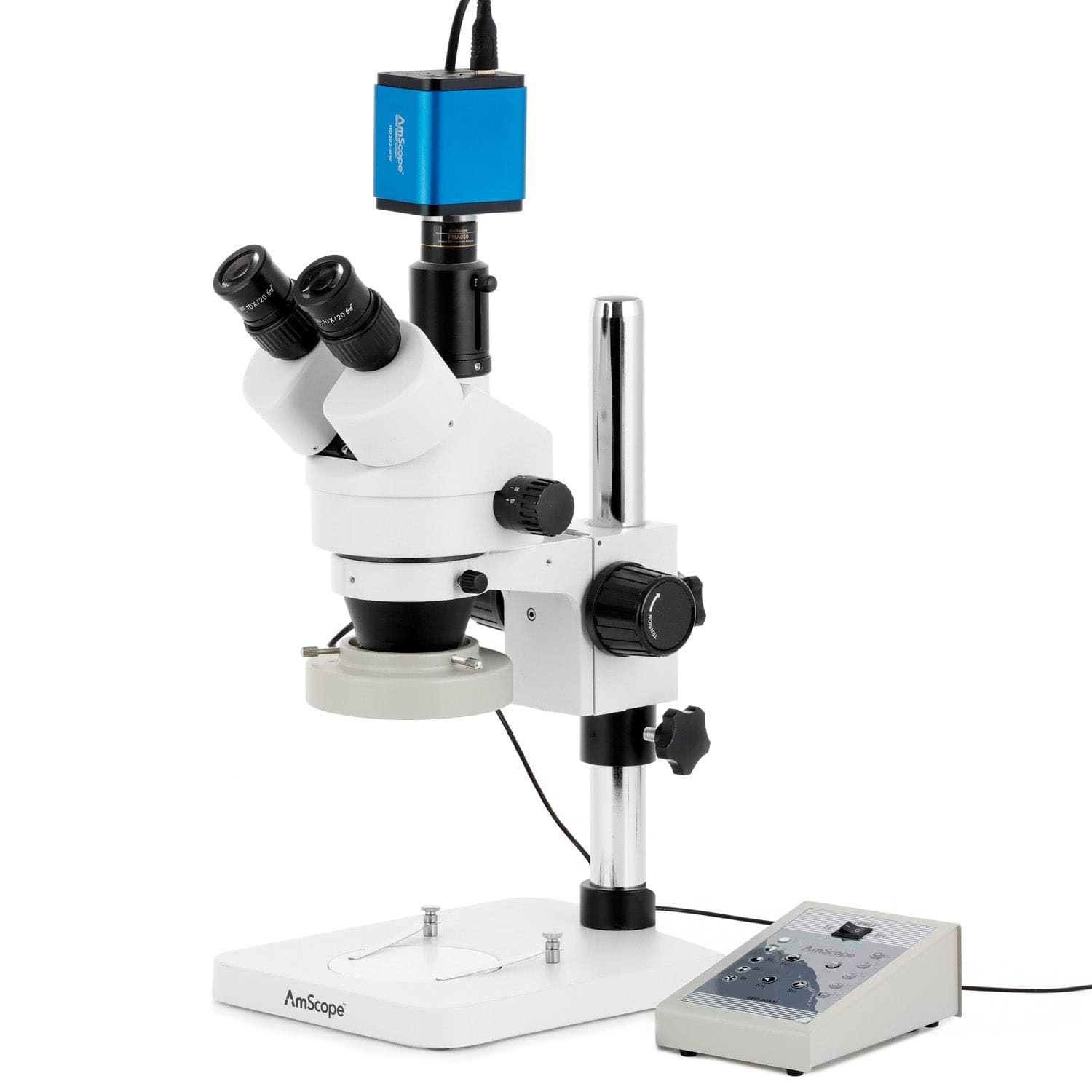 Trinocular Stereo Microscope w/LED Dual Lights and HDMI Optional Digital  Camera