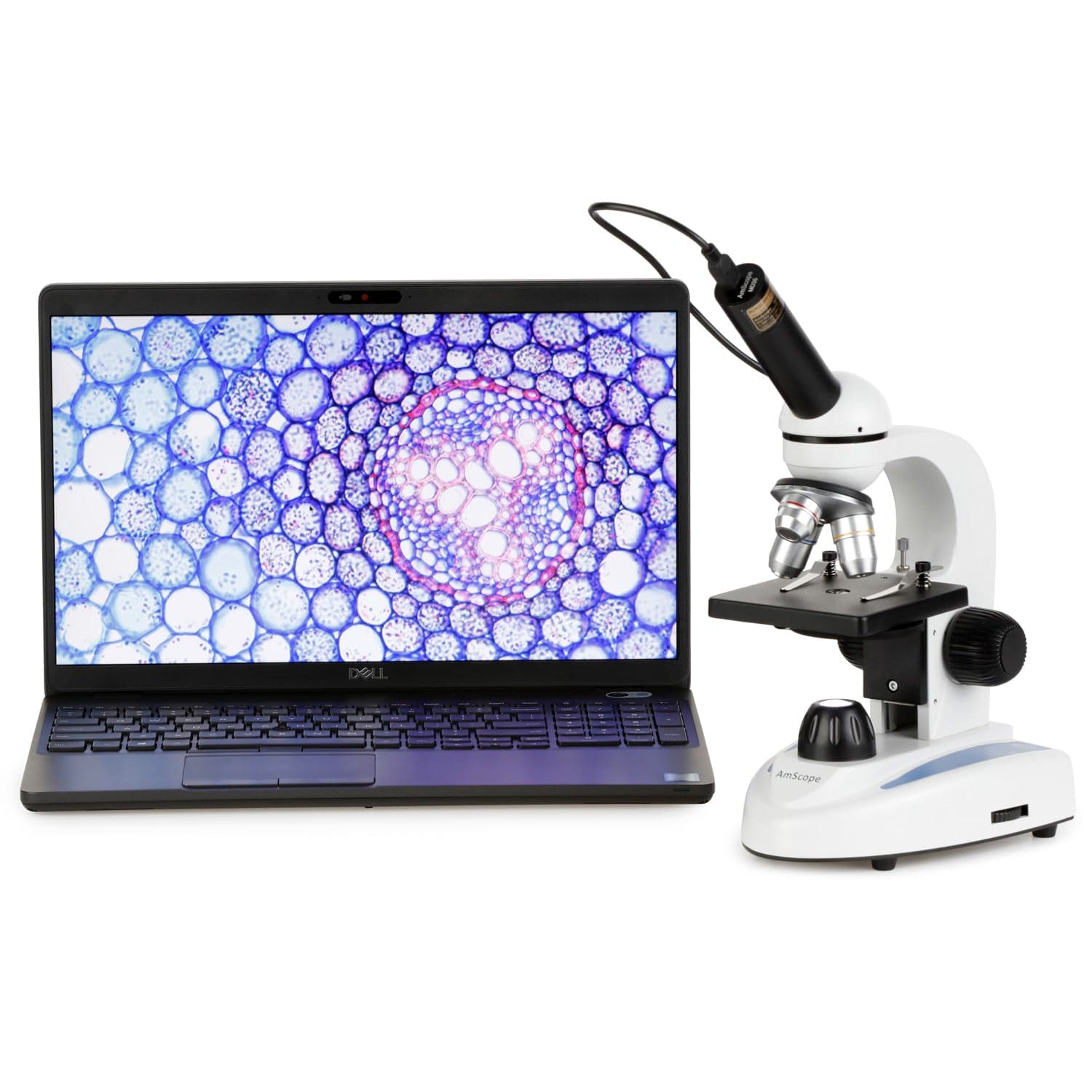 5.3MP USB 2.0 Back-illuminated Color CMOS C-Mount Microscope Camera with  Reduction Lens and Calibration Slide