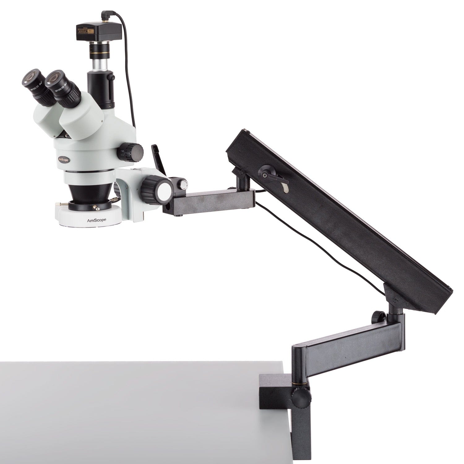 3.5X-180X Zoom Stereo Microscope with 80-LED Light and 8MP Camera