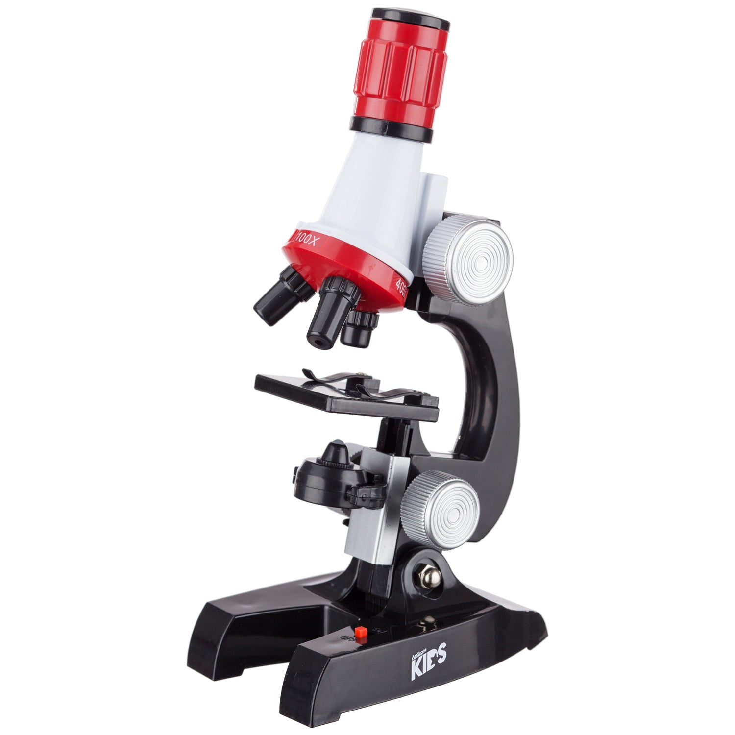 IQCrew By AmScope Kids Beginner Compound Microscope Set 100X-1200X Mag