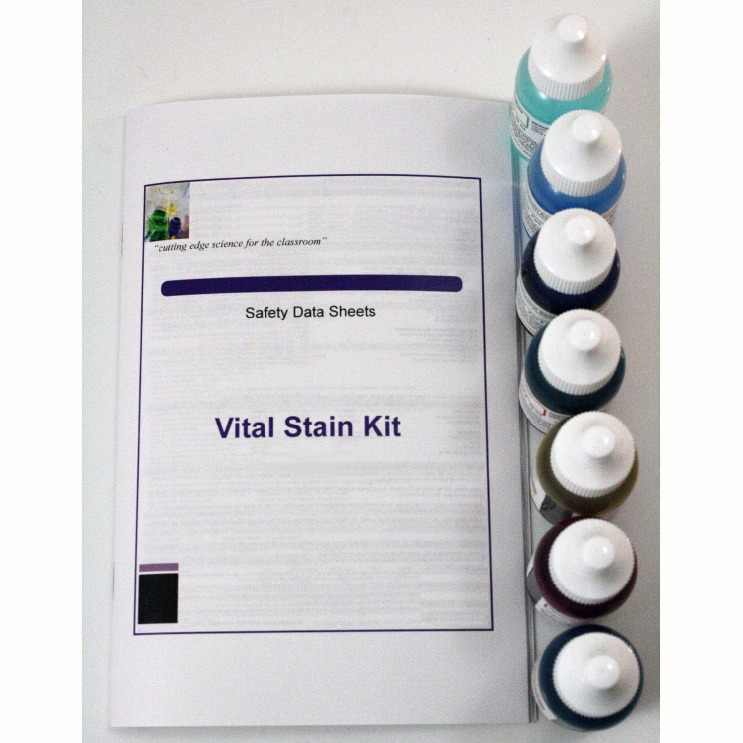 AmScope Vital Stain Kit - 7 Stains for Microscope Slides