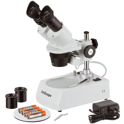 Student Binocular Stereo Microscope 20X-40X-80X – AmScope