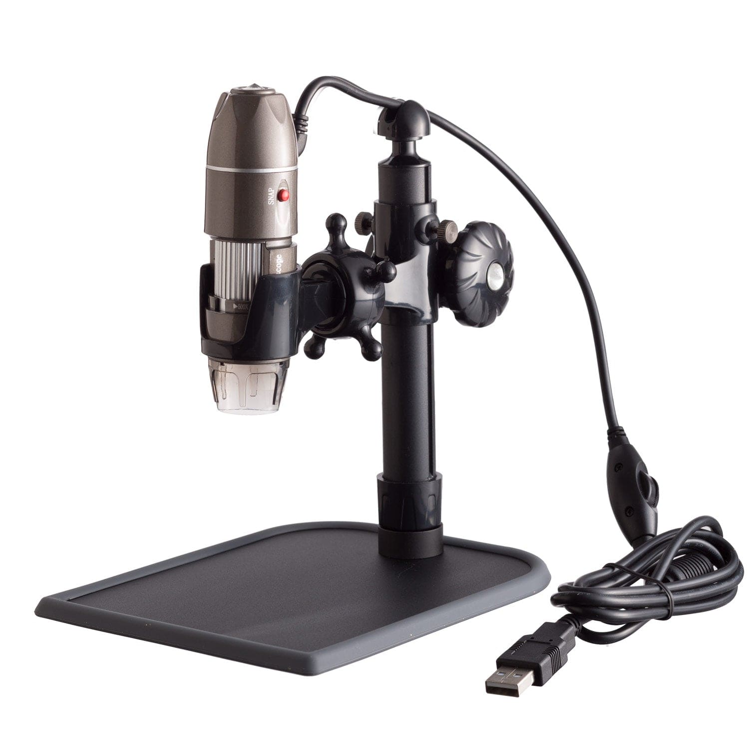 USB digital microscope DM6 incl. sturdy microscope stand at