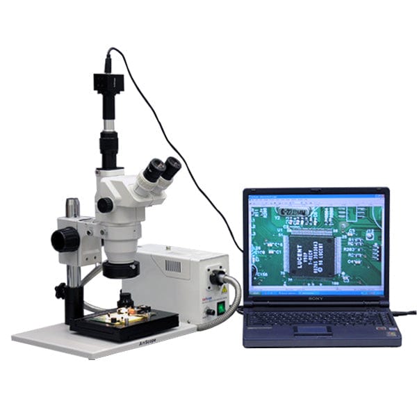 2X-225X Industrial Inspection Stereo Microscope + 5MP Digital