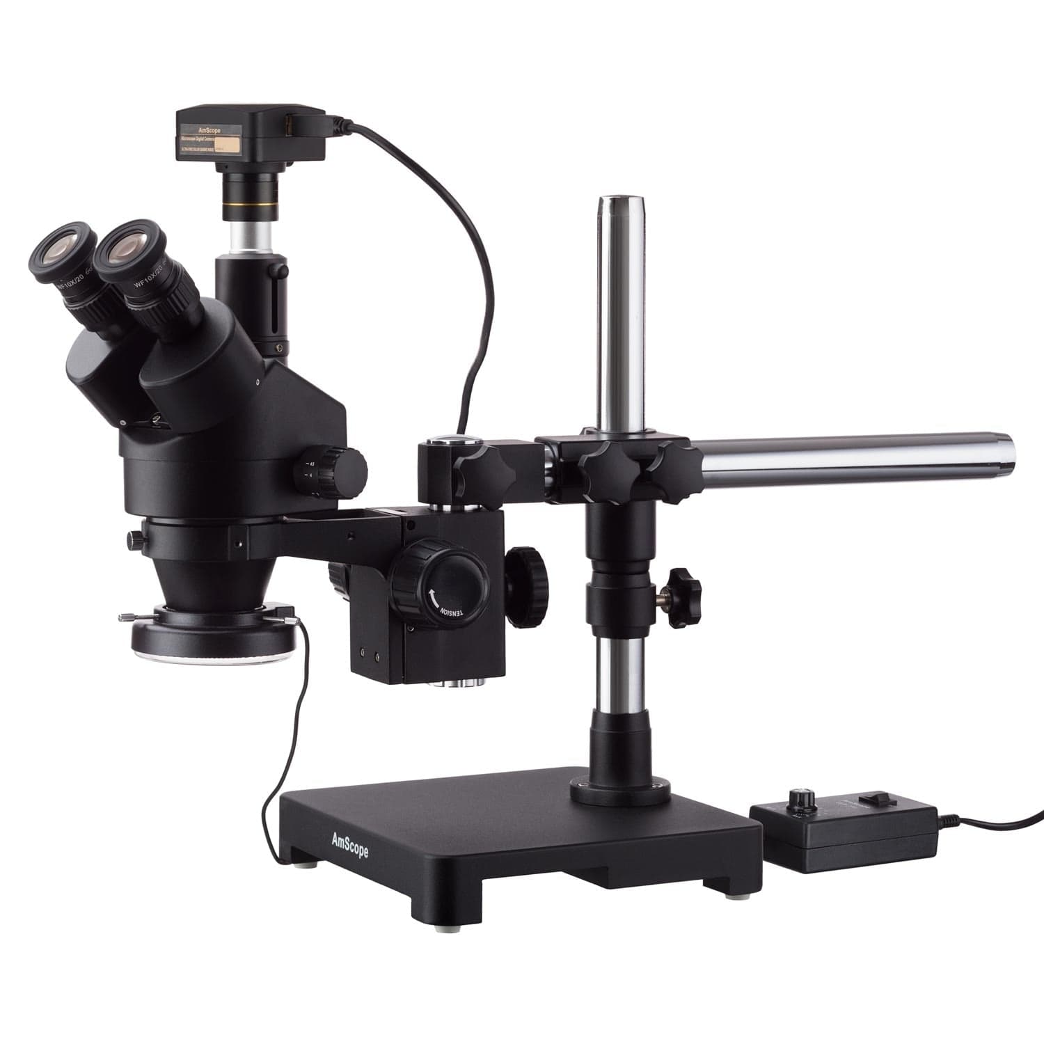 3.5X-90X Trinocular LED Boom Stand Stereo Microscope + 3MP USB 3.0