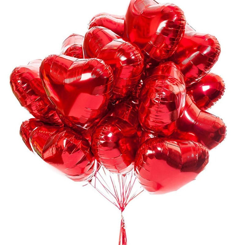 Vamei 24 Piezas Globos Corazon Helio Ø 46cm Globos Helio con Cinta Globos  de Aluminio en Forma de Corazón para Día de San Valentín Boda Aniversario  Decoraciones de Fiesta(Rosa Roja+Rosa+Blanca) : 