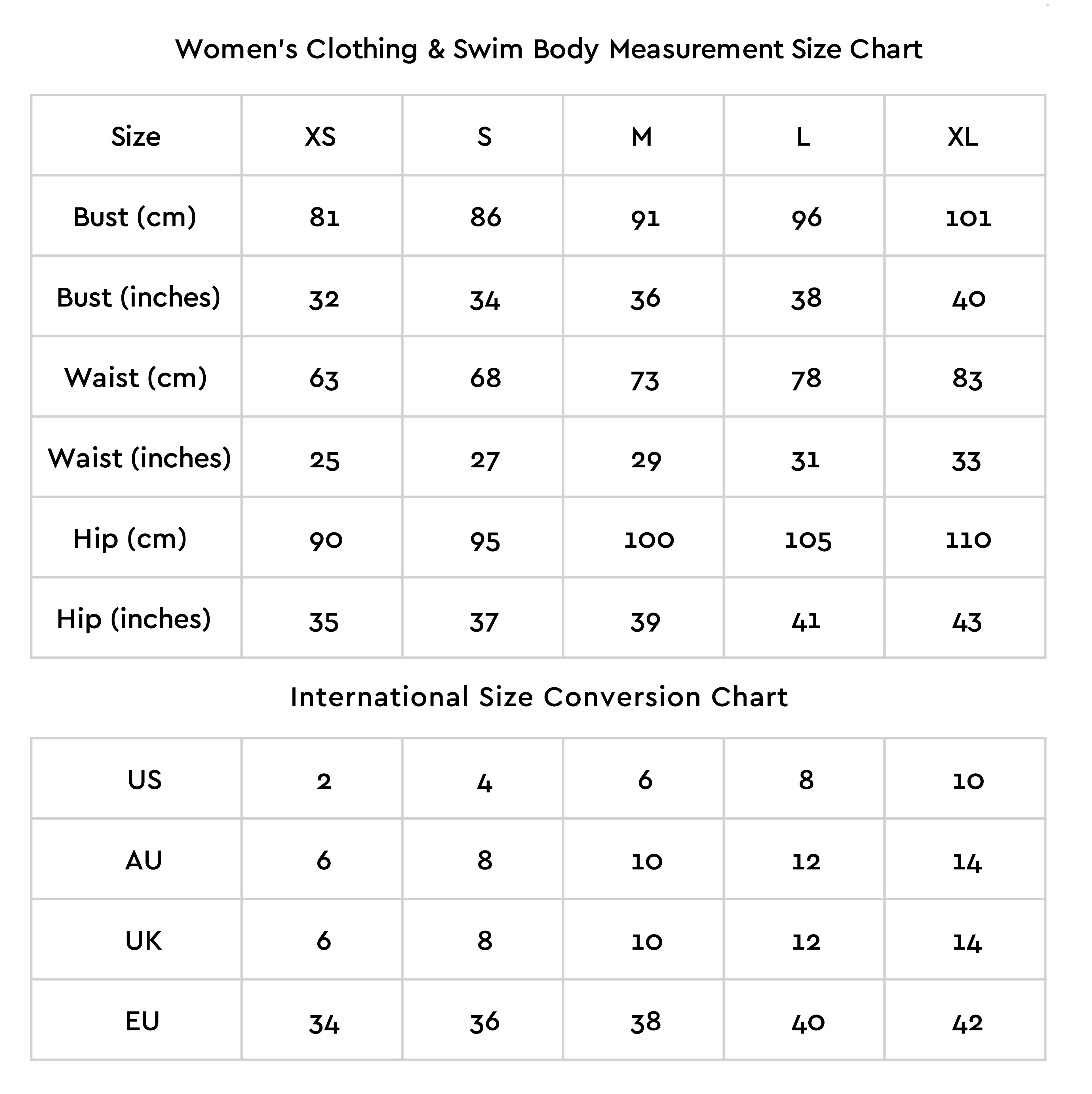 KTL Size Guide – Kapri