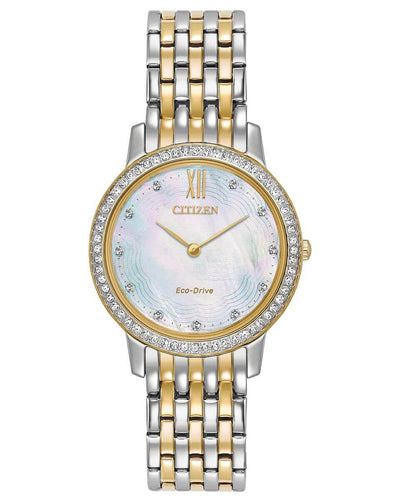 NEW Citizen Silhouette Crystal EM0774-51D Ladies 31mm Watch MSRP $350