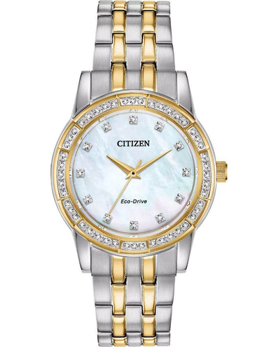 NEW Citizen Silhouette Crystal FE1154-57A Ladies 29mm Watch MSRP $350