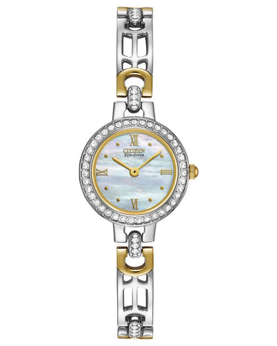 NEW Citizen Silhouette Crystal EX1484-57D Ladies 29mm Watch MSRP