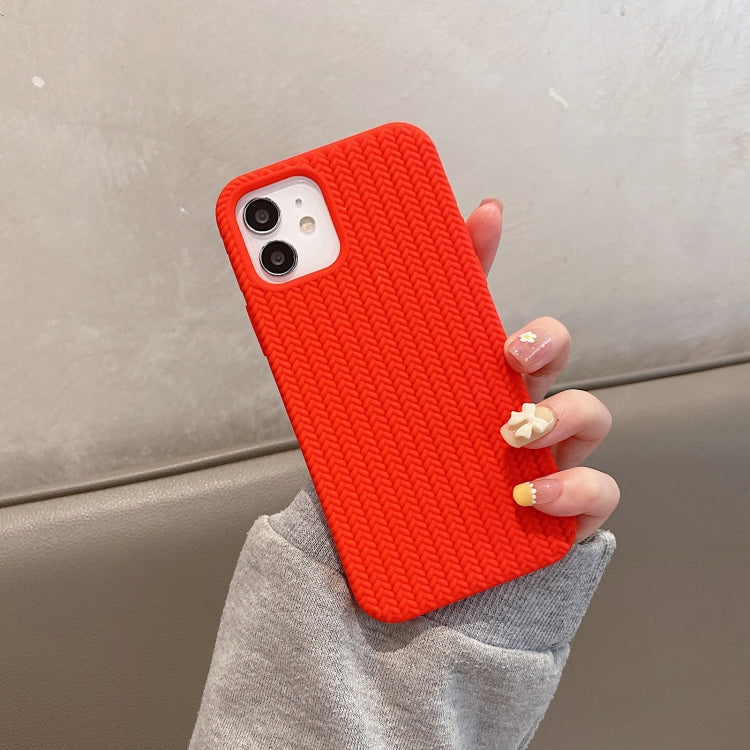 Herringbone Texture Silicone Protective Case For iPhone 11 Pro(Red) –  STUFFPRIDE