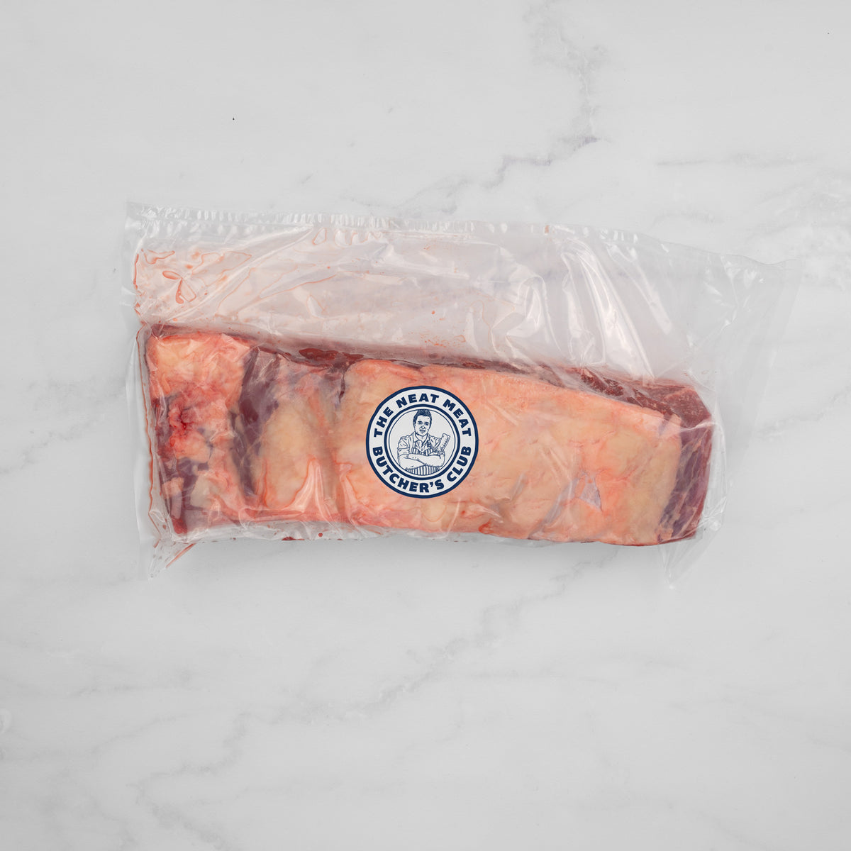 Short Rib Vacuum packed on marble