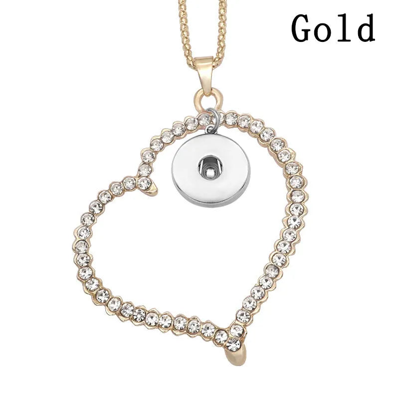 Heart Dangle Necklace in Goldtone