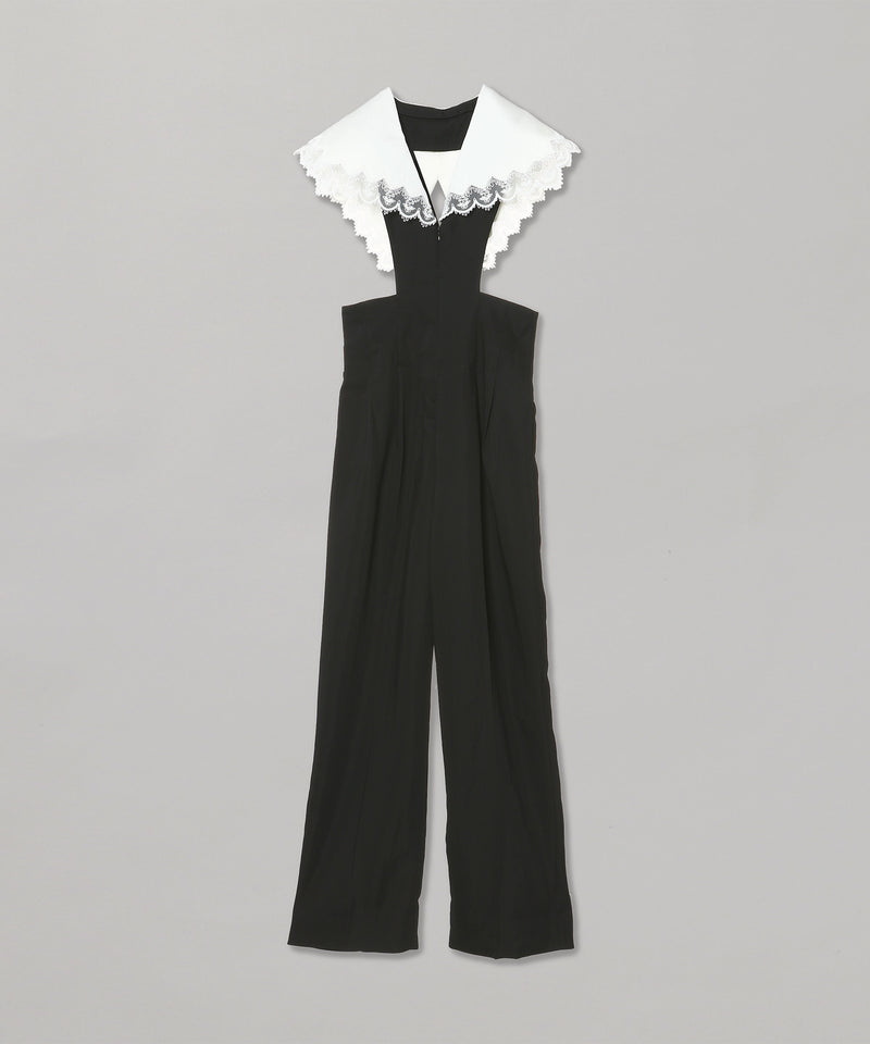 Embroidery Collar Jumpsuit