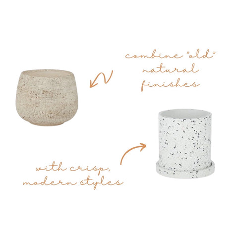 New Med 2022 Homewares Collection Styling Tips - natural texture + terrazzo